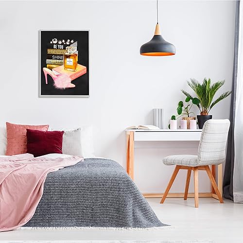 Miniatura 2 de Stupell Industries Ziwei Li - Botella de perfume motivacional, diseño de pompón esponjoso