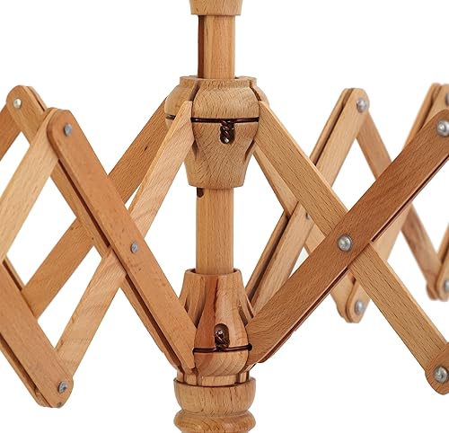 Miniatura 56 de Brainmart Winds - Bobinadora de bolas de hilo de madera y veloz de mesa, Winds de 8 a 12 onzas para manualidades de ganchillo y tejer, juego