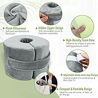 Vista 4 de Foot & Ankle Elevation Pillow for Bed Sores & Surgery Recovery - High-Density Foam Heel Protectors with Washable Cover - Support Cushion for Elderly