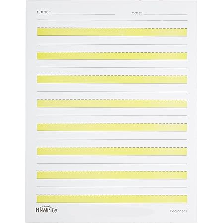 Amazon.com: Abilitations 089661 Hi-Write Beginner Paper, Level 1, Pack