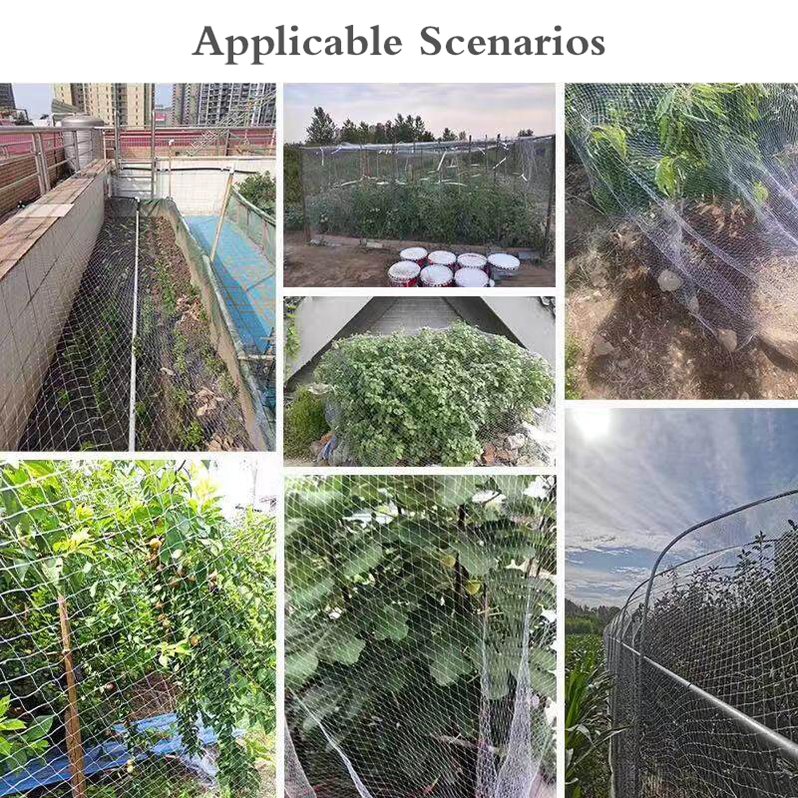Resistente allo Strappo Raggi UV Telo Antigrandine,Rete Anti Uccelli Protettive da Giardino,Rete Antigrandine Alta Portata,Protezione UV,per Frutta e Verdura,Giardini,Piante