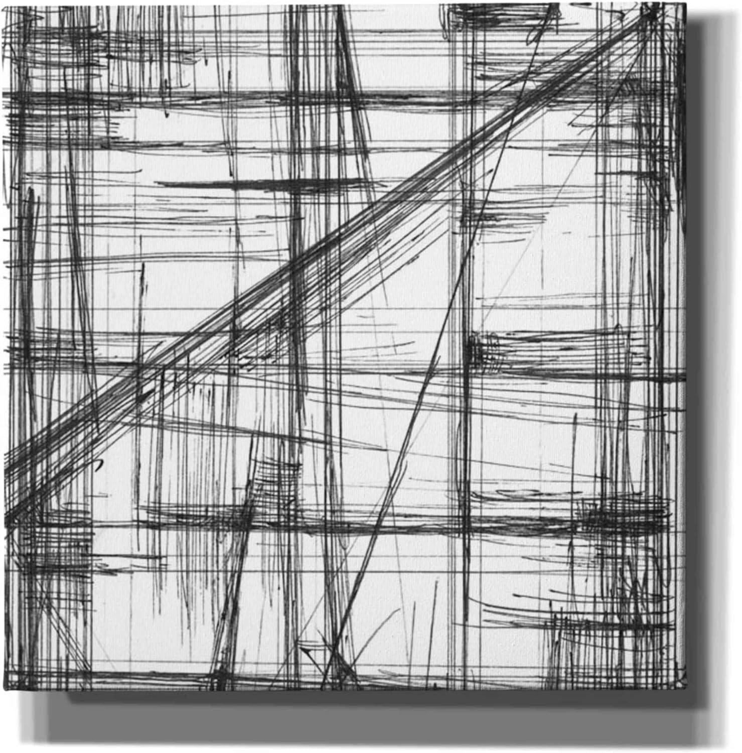Epic Graffiti 'Intersect I' by Ethan Harper, Canvas Wall Art, 12"x12"