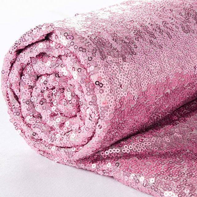 ShinyBeauty Lantejoulas Flip Sequins 1 jarda Ouro Rosa, Tecido Flip Up, Lantejoulas de Tecido Ouro Rosa, Material de Lantejoulas