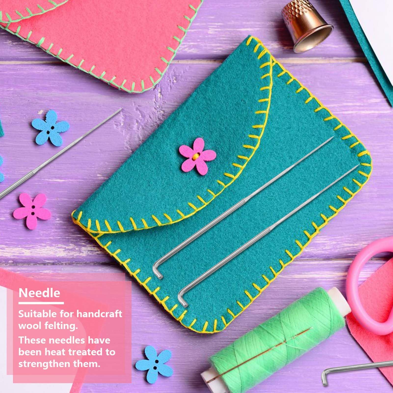 100 pezzi aghi da infeltrimento, aghi da infeltrimento in lana Strumenti per infeltrimento in lana Strumenti per infeltrimento con aghi in feltro Starter kit Accessori per (middle needle)