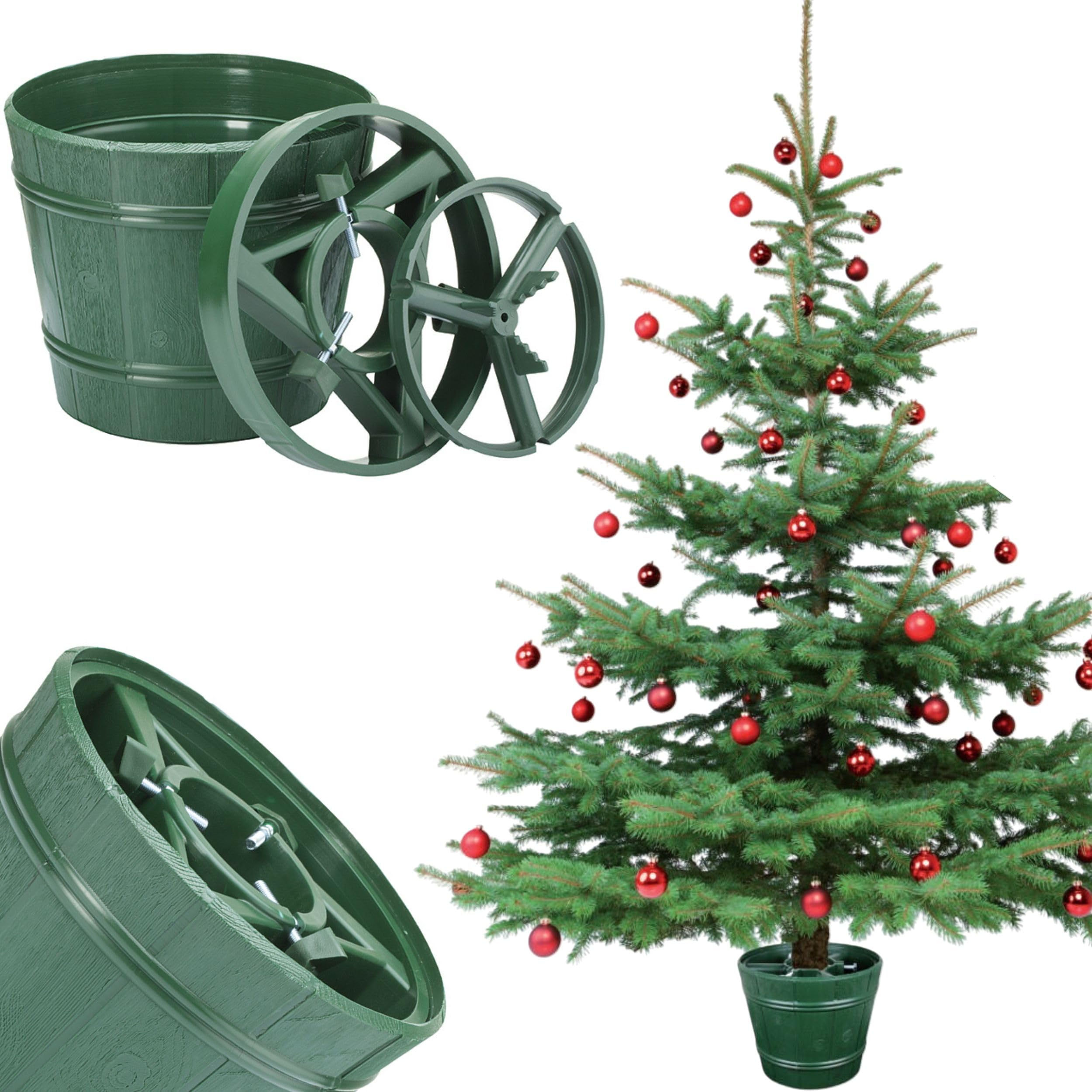 Pied De Sapin De Noël ODA - Plastique Vert - Vintage - Rond - Occasion