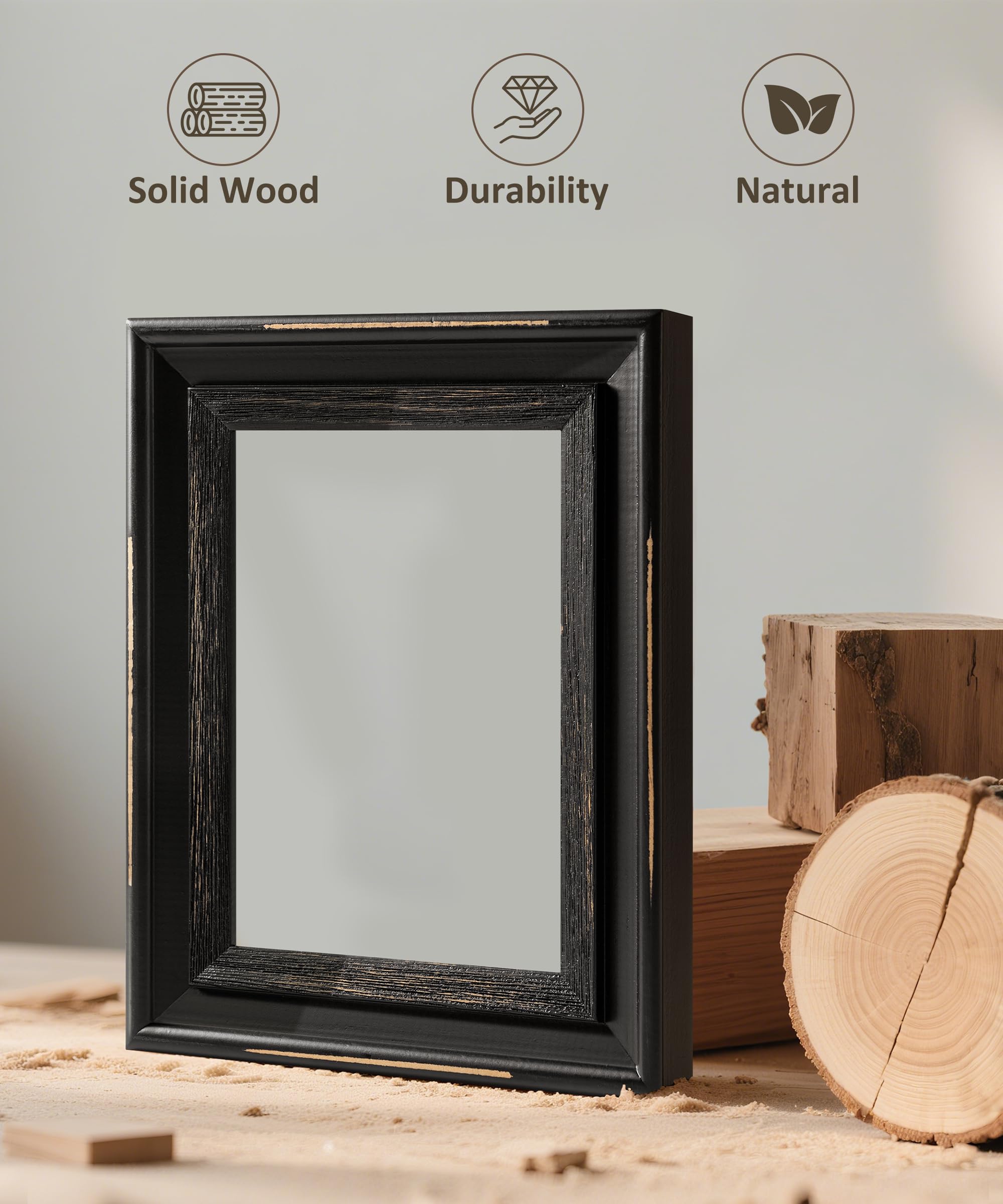 Afuly Witte Fotolijst 13x18 Rustiek Parels Met Houten Foto Lijst Bureau Wand Ophanging Moederdag Bruiloft Verjaardag Cadeau Weergave Voor Ouders Familie Vrienden Paar