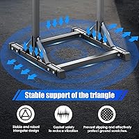 Vista 5 de AFFLUENT Power Tower - Barra de dominadas ajustable de pie, barra de dominadas para gimnasio en casa, estación de torre de dominadas multifunción