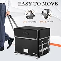 Vista 4 de Caja de archivos con cerradura, caja de documentos ignífuga con ruedas, caja organizadora de archivos plegable, caja de almacenamiento de archivos