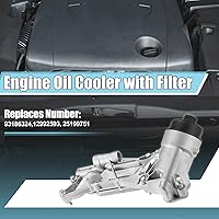 Vista 3 de X AUTOHAUX 93186324 Conjunto de adaptador de carcasa de filtro de aceite del enfriador de aceite del motor con juntas para Chevy Aveo para Chevrolet