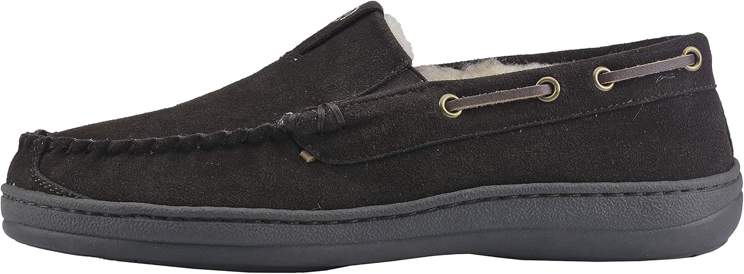 MOC PAPA Men's Suede Leather Moccasin Warm Loafers
