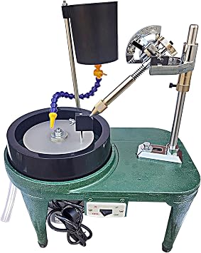 Gem Faceting grinder and polisher Machine 180W Jade Grinding Polishing kit Machine 3000RPM Rock Polisher Jewel Angle Polisher with Faceted Manipulator 45 angle conversion Jewelry Polisher
