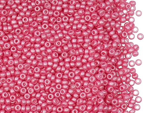 Miniatura 5 de Juego de 110 Rocailles 6x0.7oz (6x20g) Cuentas de Semillas de Vidrio Redondo Checa. Total 4.2 oz (120gr) Aprox. 15600 piezas