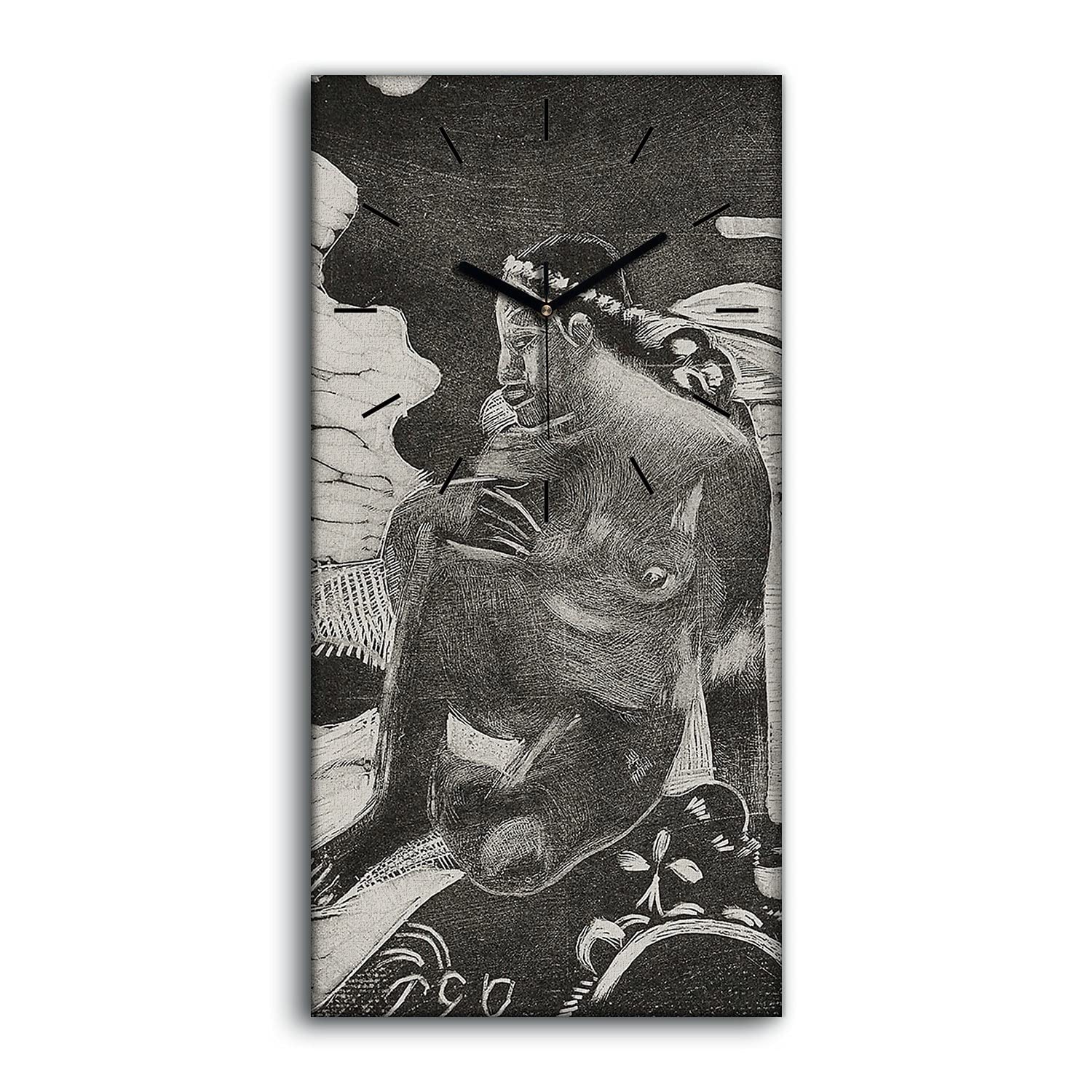 Horloge sur Toile silencieuse sans tic-tac Coloray Art Moderne pour une chambre sereine