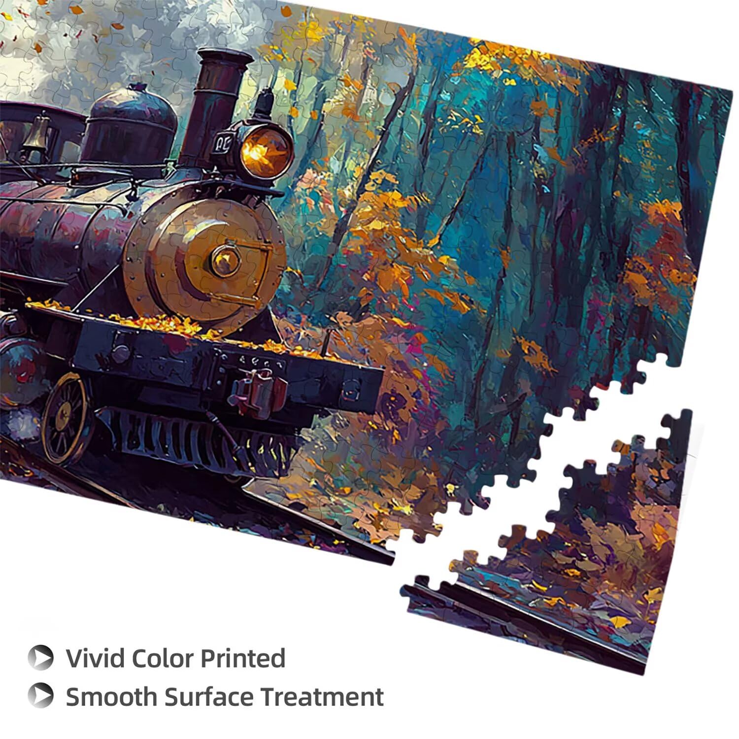 Puzzle para Adultos 1692 Piezas, Tren Forestal Puzzle, Difícil, Desafiante, Rompecabezas Encajan Perfectamente, Letras en la Parte Posterior, sin Polvo, Regalo para Personas Mayores (179x31cm) v-817