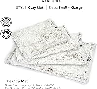 Vista 6 de Jax & Bones Acogedora cama para perro, almohadilla plana extragrande lavable que se adapta a jaulas y perreras estándar, tapete gris 42 x 18