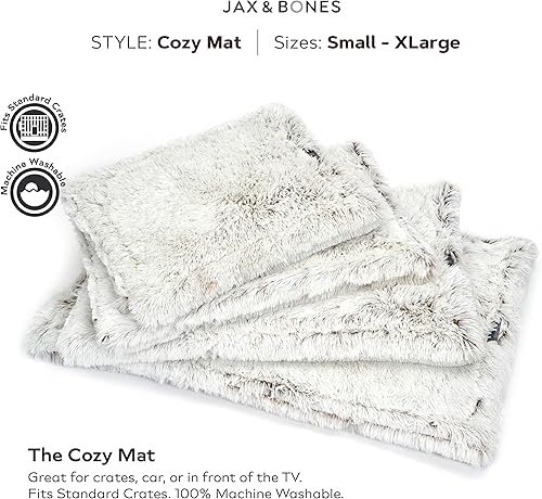 Miniatura 6 de Jax & Bones Tapete acogedor para cama de perro, tapete lavable para perro, almohadilla plana grande para jaula y perrera de tamaño estándar, tapete