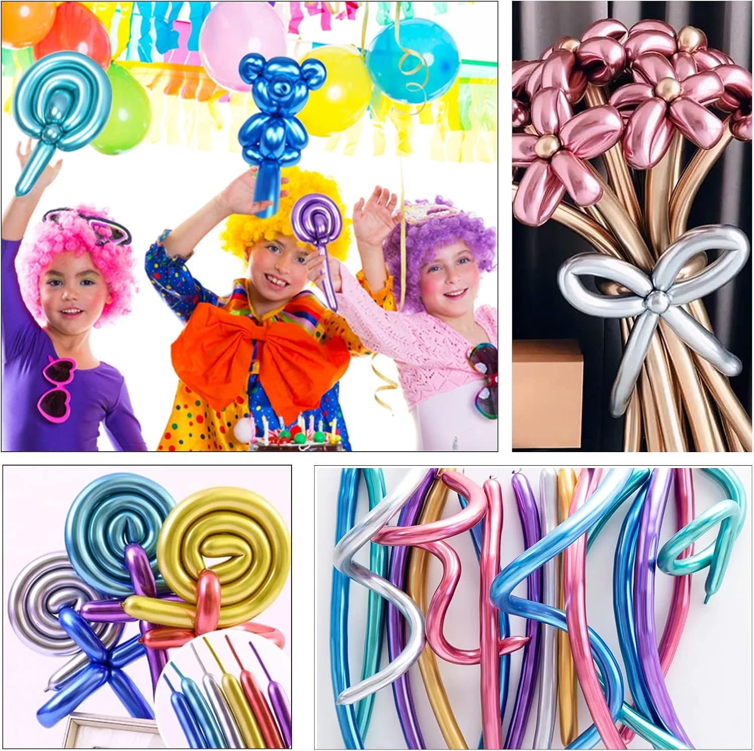 Palloncini Lunghi Con Pompa 100 Pezzi Palloncini Lunghi In Lattice Twisting Per Decorazioni Domestiche Per Feste Palloncini Modellanti Con Mini Pompa Ad Aria Per - Foto 3