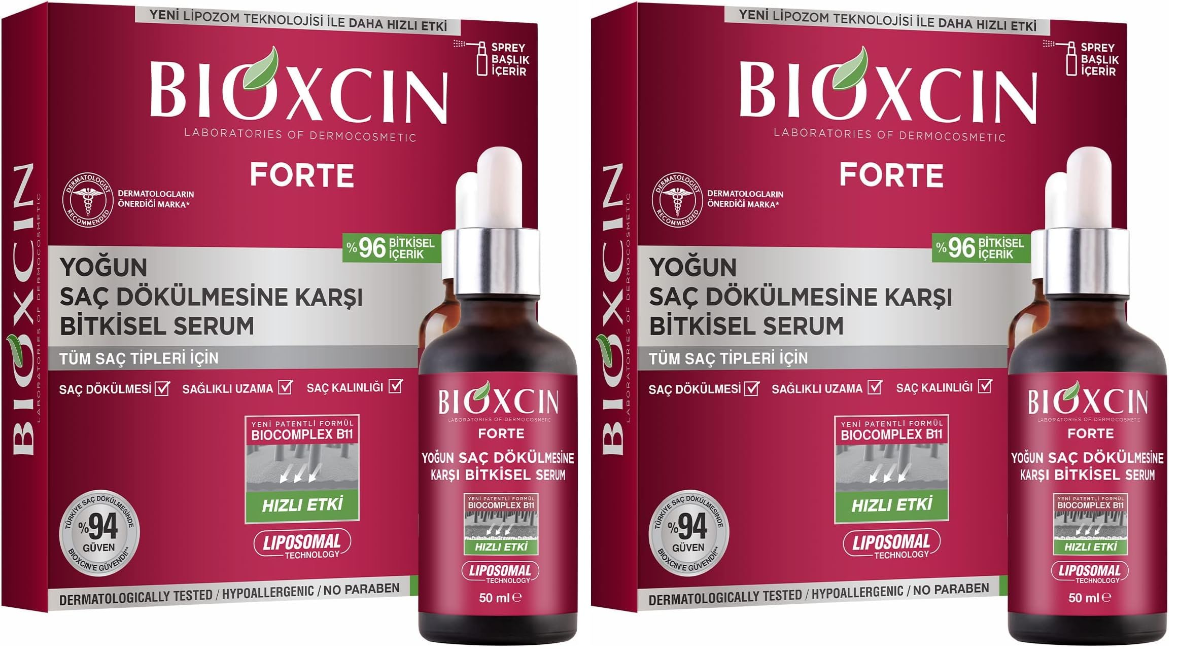 Bioxcin Bioxin Forte Serum (3 x 50 ml) (2 paketi)