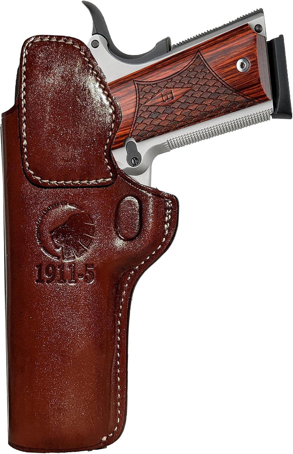 Leather IWB Holster - Colt 1911 IWB CCW Holster, Right Hand Draw, Leather & Handmade, Compatible with Most 1911 Style Handguns – Kimber – Colt – S&W – Sig Sauer – Remington – Ruger & More