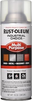 Rust-Oleum 1610830 1600 System Multi-Purpose Enamel Spray Paint, 12-Ounce, Crystal Clear