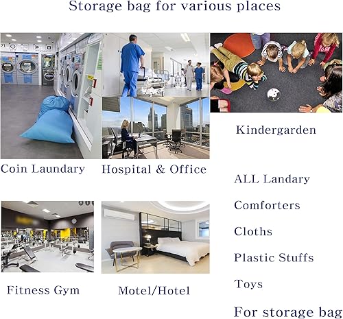 Miniatura 4 de DT&G 2 paquetes de bolsas de lavandería grandes conductoras de alta densidad / hechas de poliéster, cierre de cordón, antiestáticas / tamaño de 28 x
