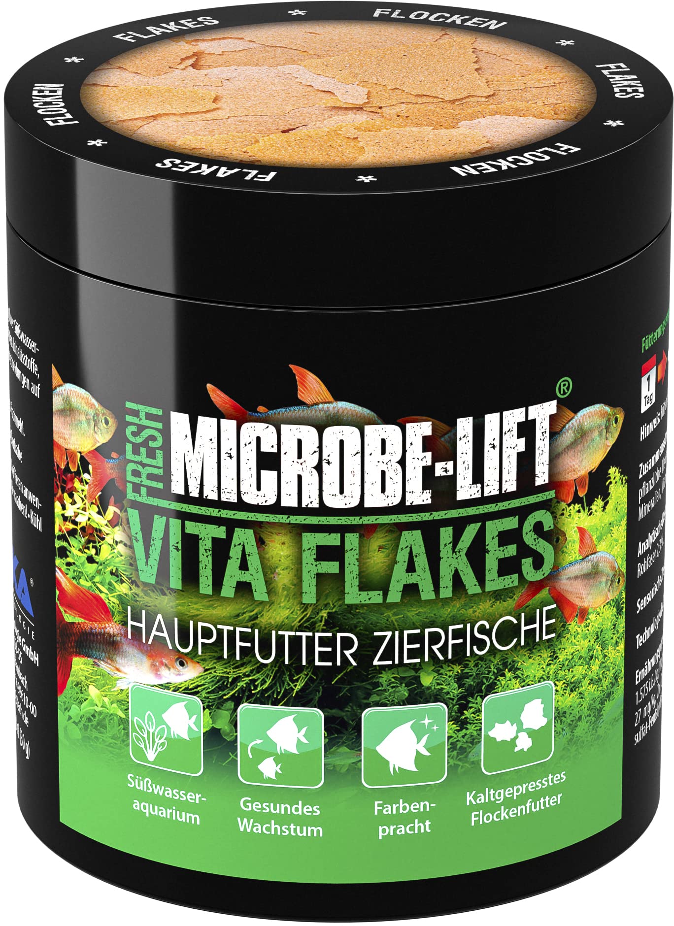 MICROBE-LIFT Vita Flakes - Alimento completo para peces en todos los acuarios de agua dulce, 1 paquete (1 x 30 gramos)