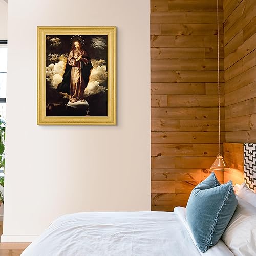 Miniatura 4 de Lienzo enmarcado para decoración de pared, diseño de la inmaculada concepción de Diego Velázquez, lienzos de reproducción de pinturas de obras de