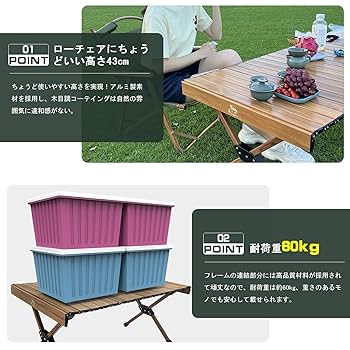 Amazon.co.jp: ZHBBRT アウトドアテーブル キャンプテーブル