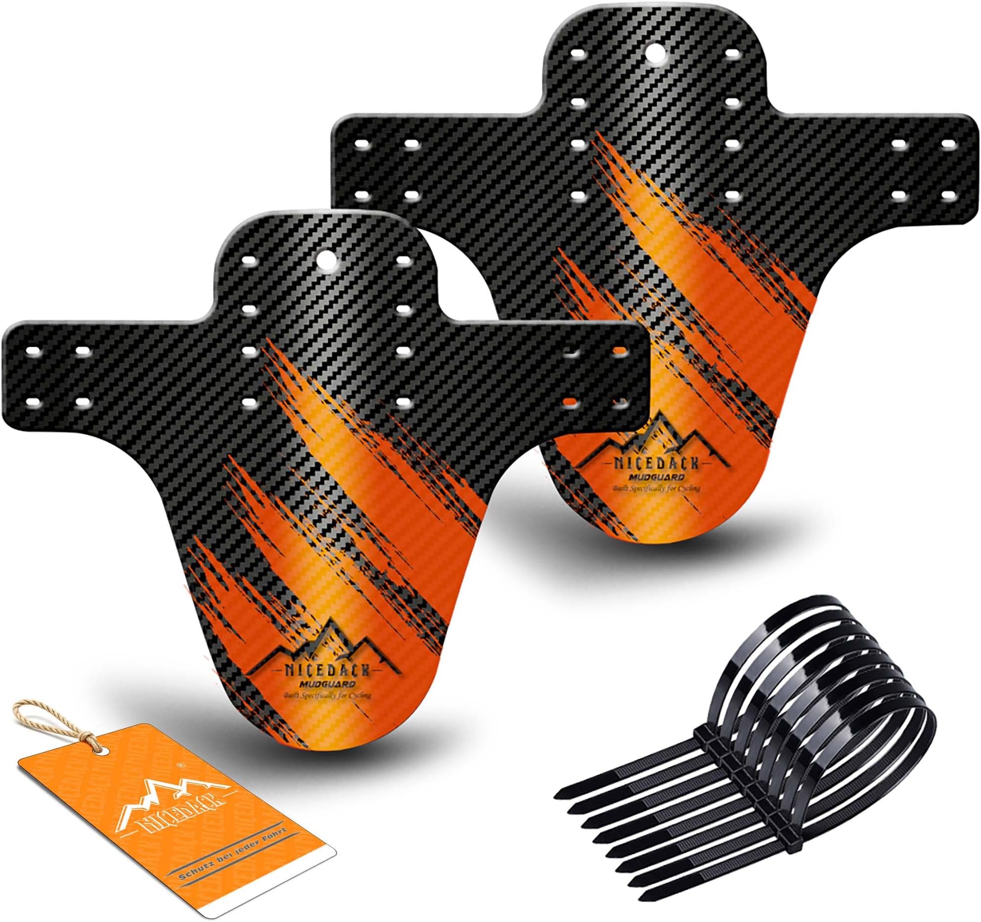– Mountain Bike Mudguard, Fits 20-29 Inch MTB, 2-Piece Set