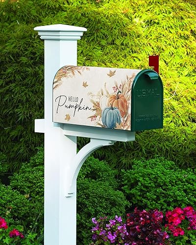 Miniatura 8 de Funda magnética de Navidad para buzón de 21 x 25.5 pulgadas, sombrero de búfalo a cuadros, muñeco de nieve, árbol de Navidad en tablero de madera