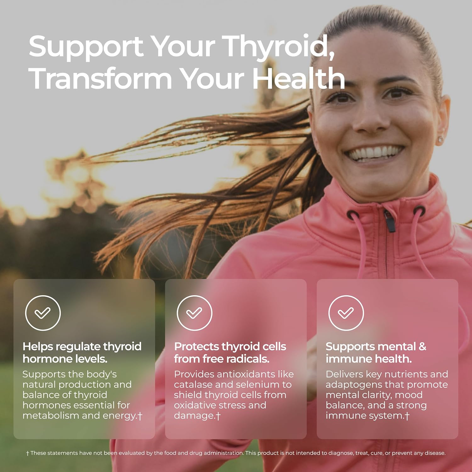 Livingood Daily Thyroid Support Supplement, 16-in-1 Wellness Blend with Adaptogenic Herbs, Iodine, Magnesium and Selenium, Thyroid Support for Women & Men, Vegetarian Capsules, Gluten Free, 60 Count - Image 3