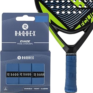 Raquex Cinta de sobreagarre Evade Palas de pádel, 10 Colores. Paquete de 3 Cintas de sobreagarre para pádel, 0,65 mm de Grosor, Absorbente, Ligeramente adherente, Antideslizante