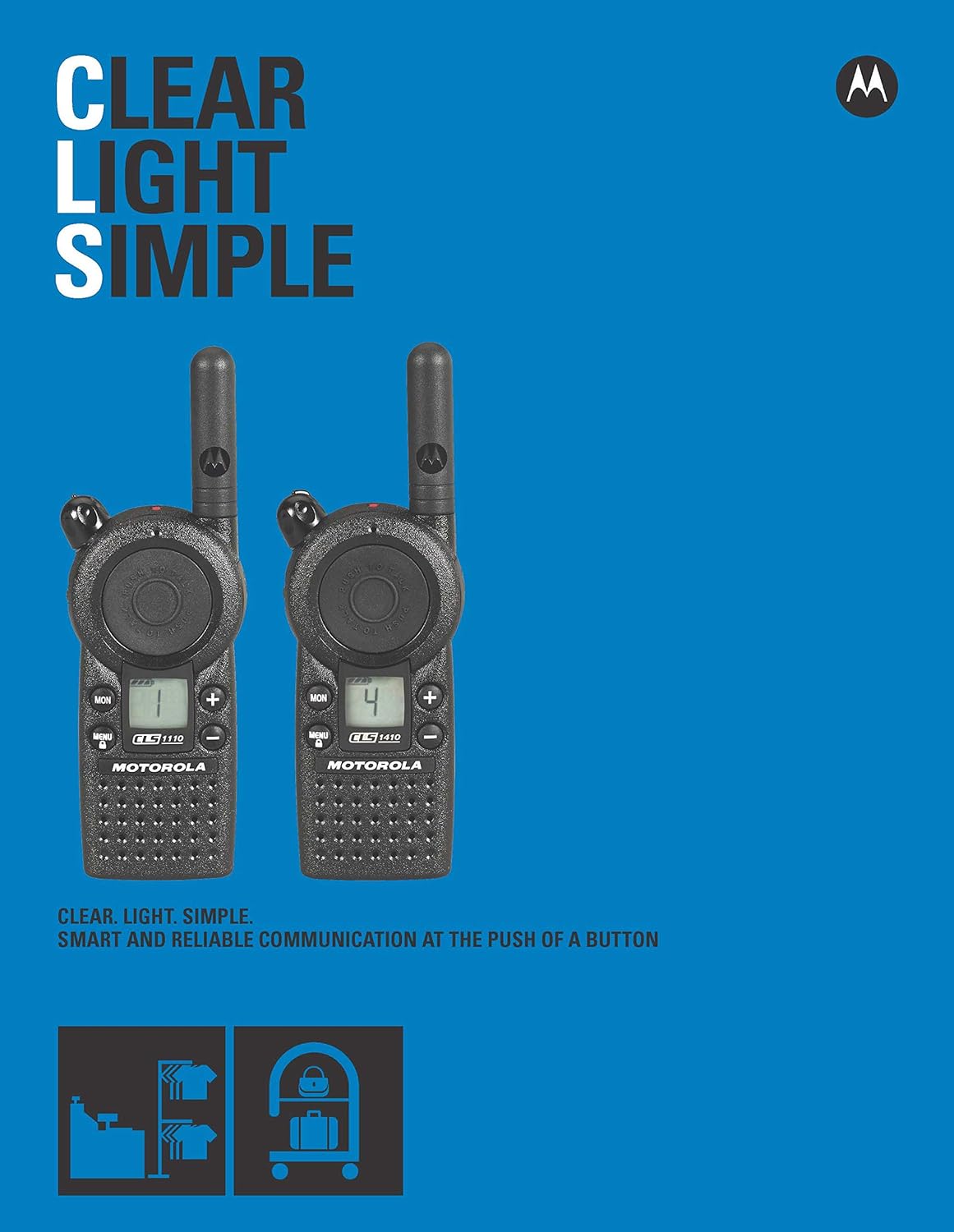 6 CLS1410 - UHF 1 Watt 4 Channel Radios & 1 56531 6 Radio Charger by Motorola Solutions - Intended for Business Use Black