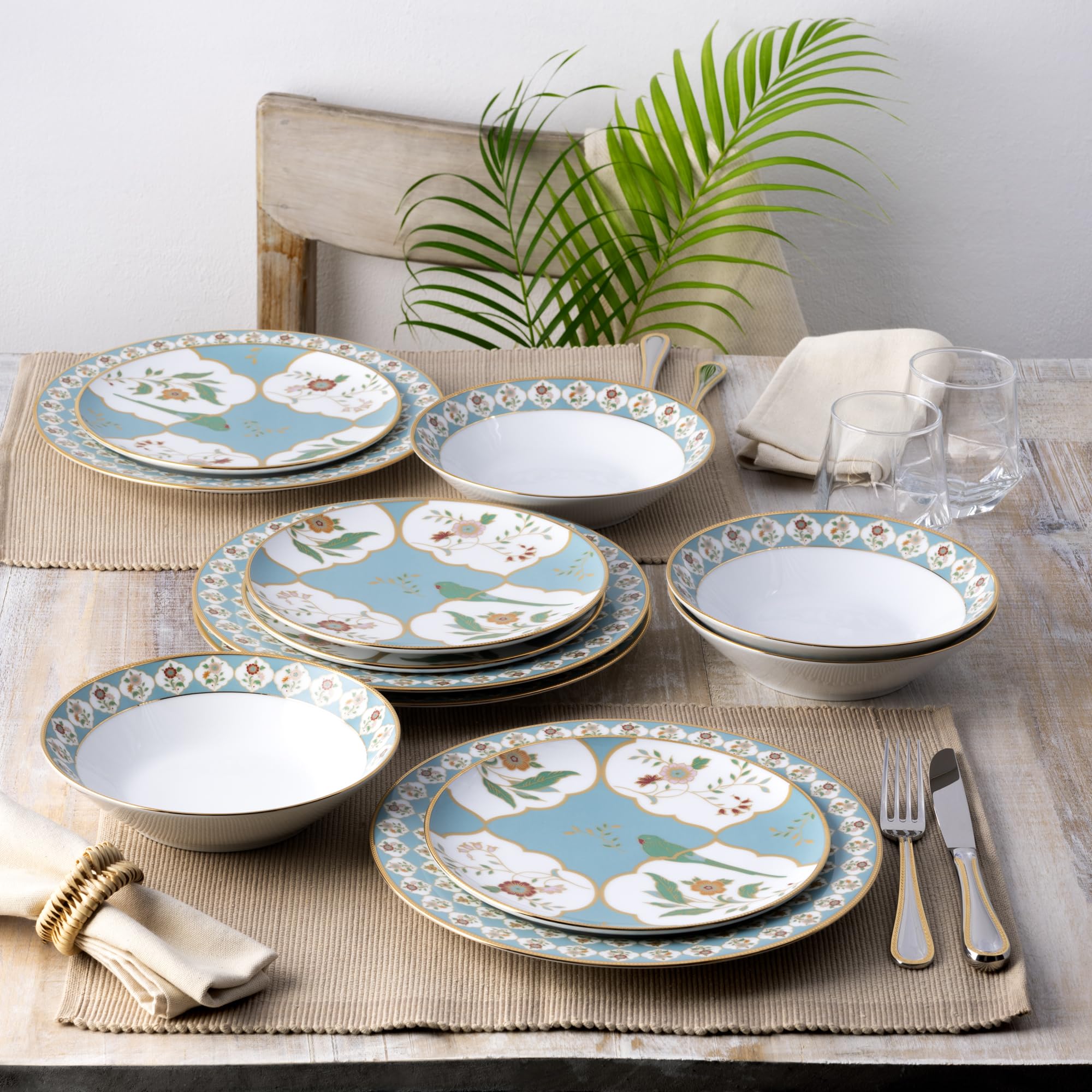 Amazon.com | Noritake Lodi's Morning 12-Piece Dinnerware Set