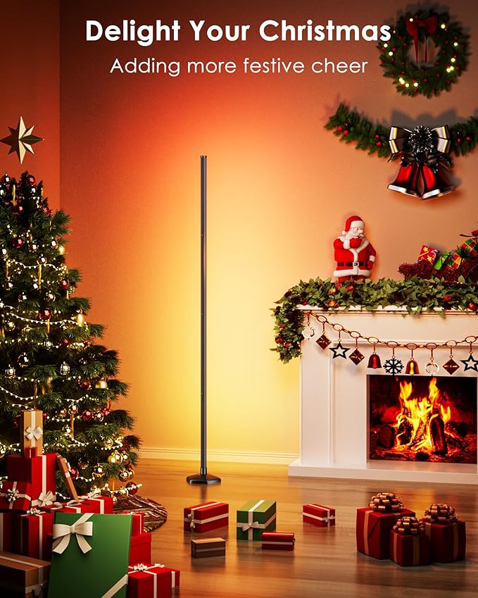 CCACC Corner Floor Lamp, 65" RGB Color Changing Mood Light with Remote Control, Dimmable LED Corner Lamp with Music Sync, Modern Floor Lamp for Living Room Gaming Room photo 3