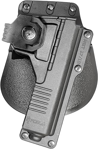Miniatura 10 de Fobus RBT17BUND OWB - Funda táctica con faro II y III para Glock 17, 22 y 31, Smith & Wesson M&P 0.354 in, 40, M&P Pro .45, 40 y 0.354 in