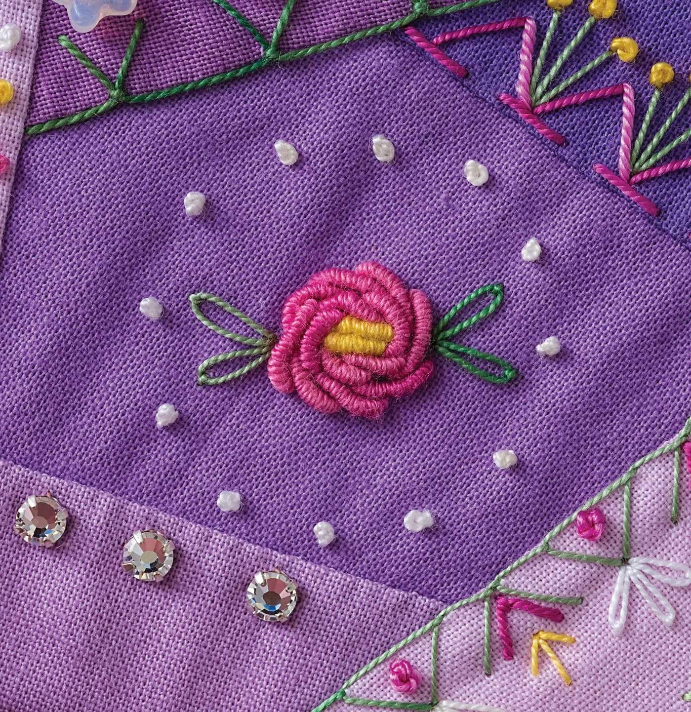 joyful Daily Stitching, seam by seam: Complete Guide to 500 Embroidery-Stitch Combinations, Perfect for Crazy Quilting