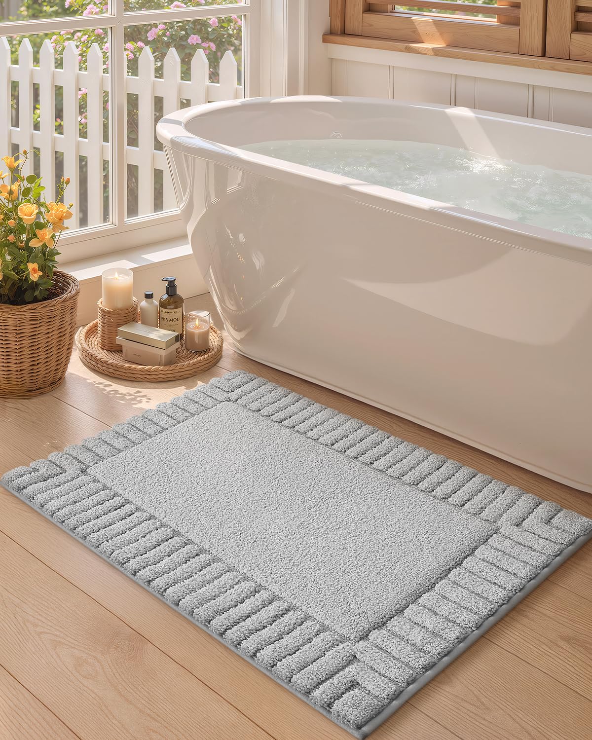 Color G Alfombra De Baño Antideslizante, Alfombrilla Para Bañera,Alfombras Ducha Microfibra Suave,Alfombrillas Lavable En La Lavadora, Súper Absorbente 60 X 150 Cm (Marrón