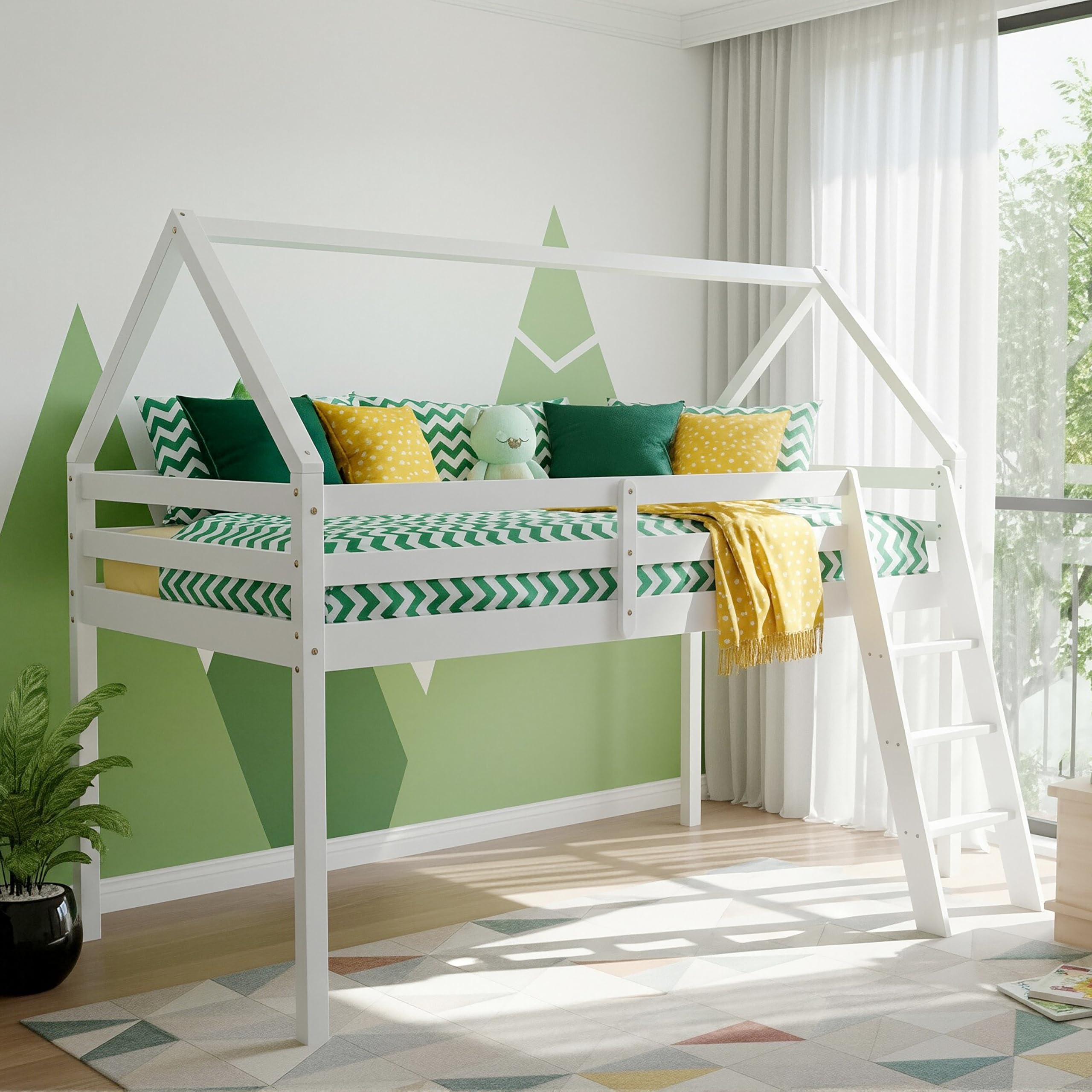 Kidsaw Mid Sleeper Single Bed - Pine - Small