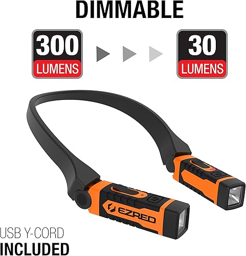 Miniatura 7 de EZRED Anywear - Luz de cuello recargable para iluminación manos libres - NK15 y EZRED NK15-OR Anywear Luz de cuello recargable para iluminación