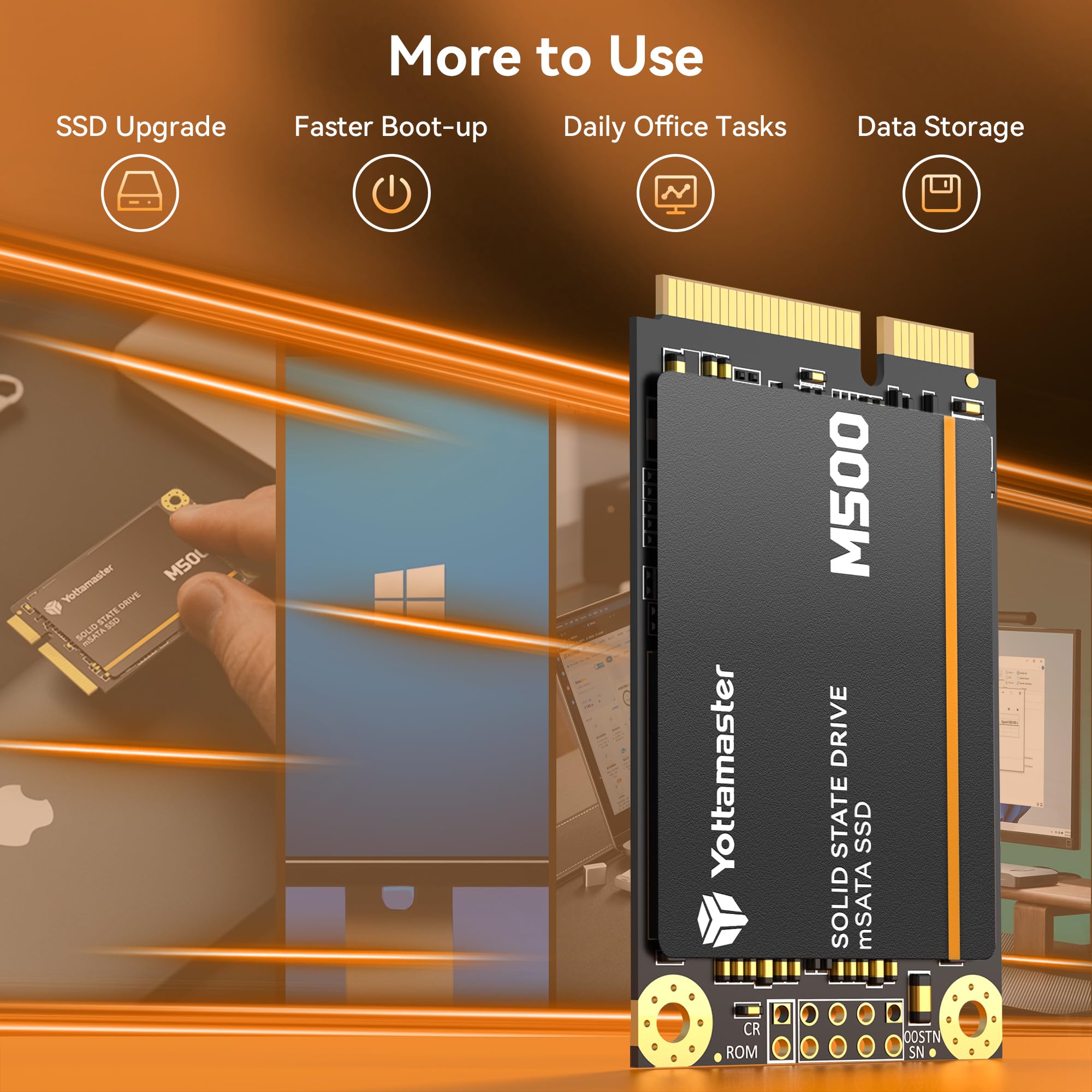 Amazon.com: Yottamaster M500 128GB mSATA SSD SATA III 6Gb/s, mSATA