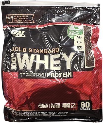 Optimum Nutrition Gold Standard 100% proteína de suero en polvo, sabor S'More, 5 libras (el embalaje puede variar)