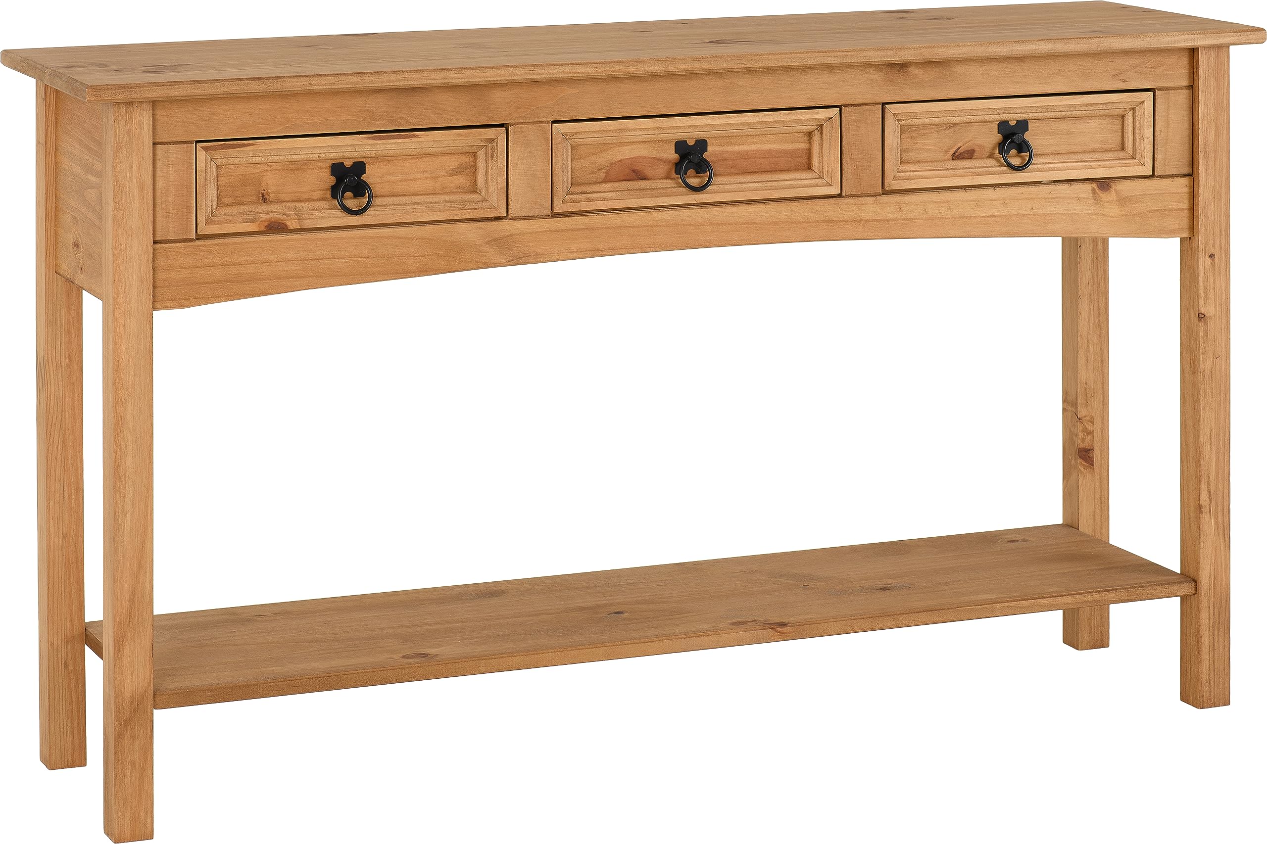 Corona Console Three Drawer Table  - Pine