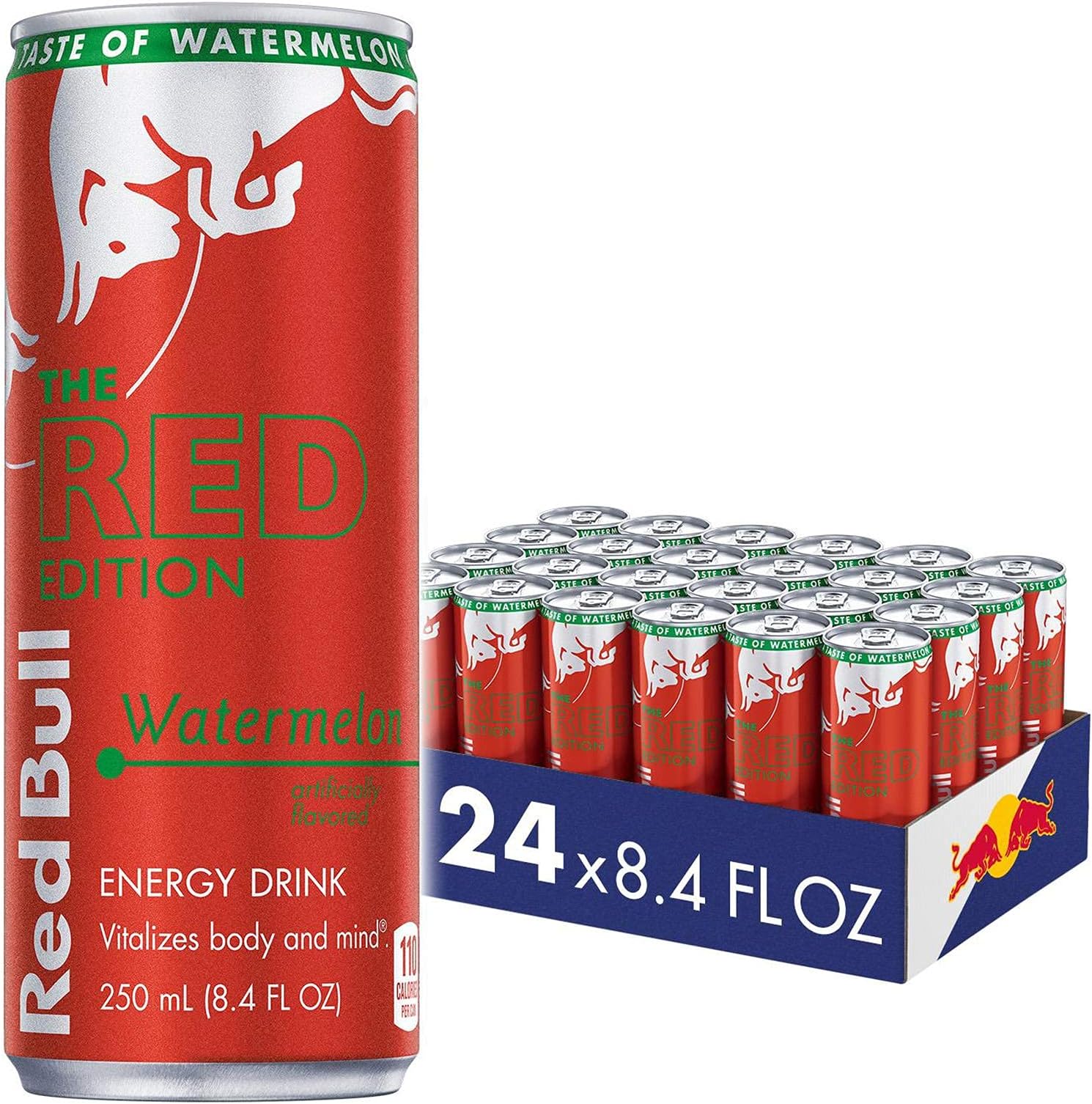 Energy Drink, Watermelon, 8.4 fl oz (24Count), Red Edition - 1