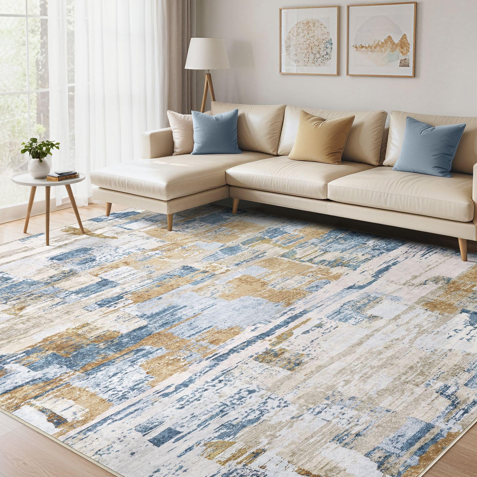 kakania Abstract Washable Rug
