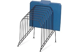 Officemate Large Incline 8 Compartment File Holder Desk Organizer, Black