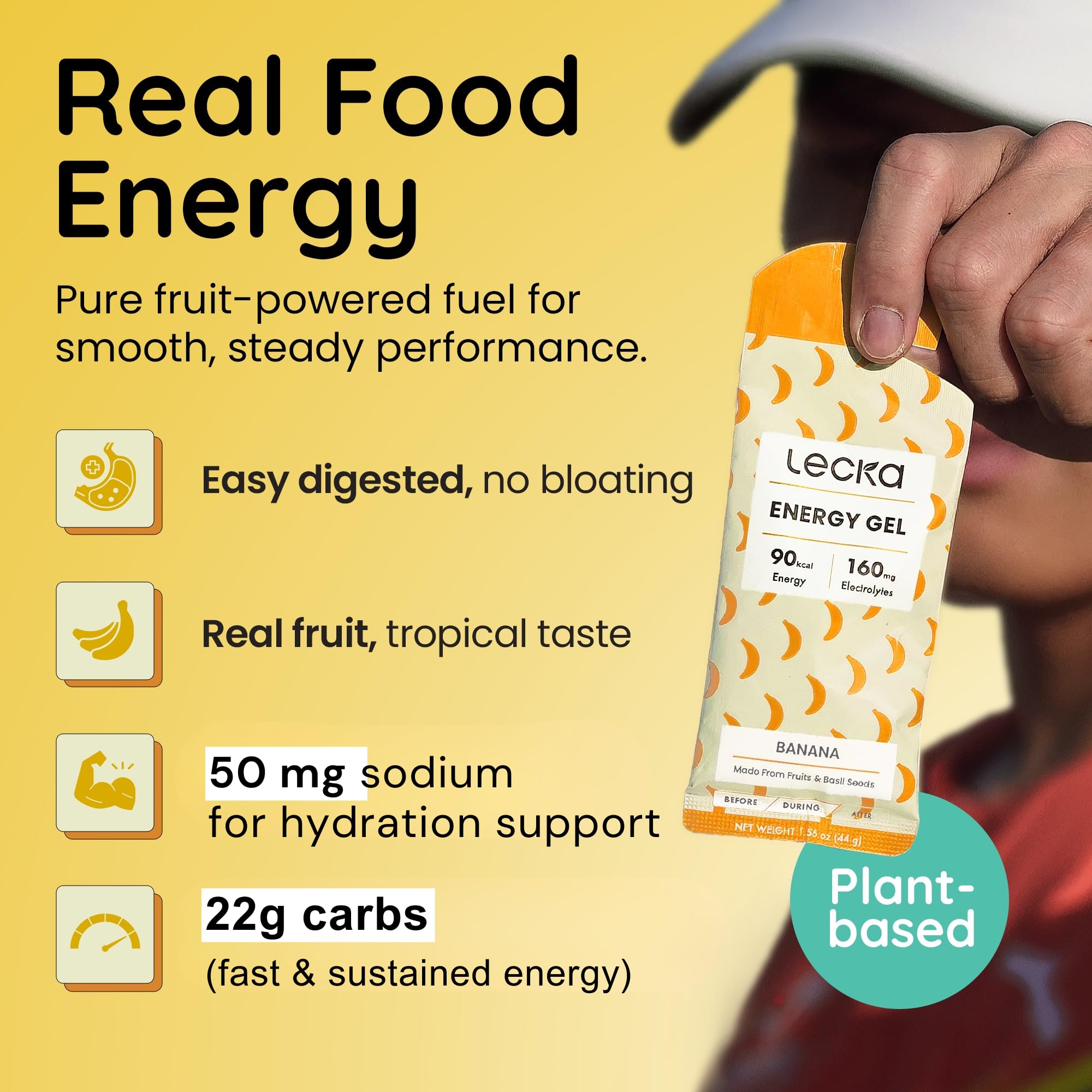 Amazon.com: Lecka Energy Gel, 12 Gels | for Endurance Exercise