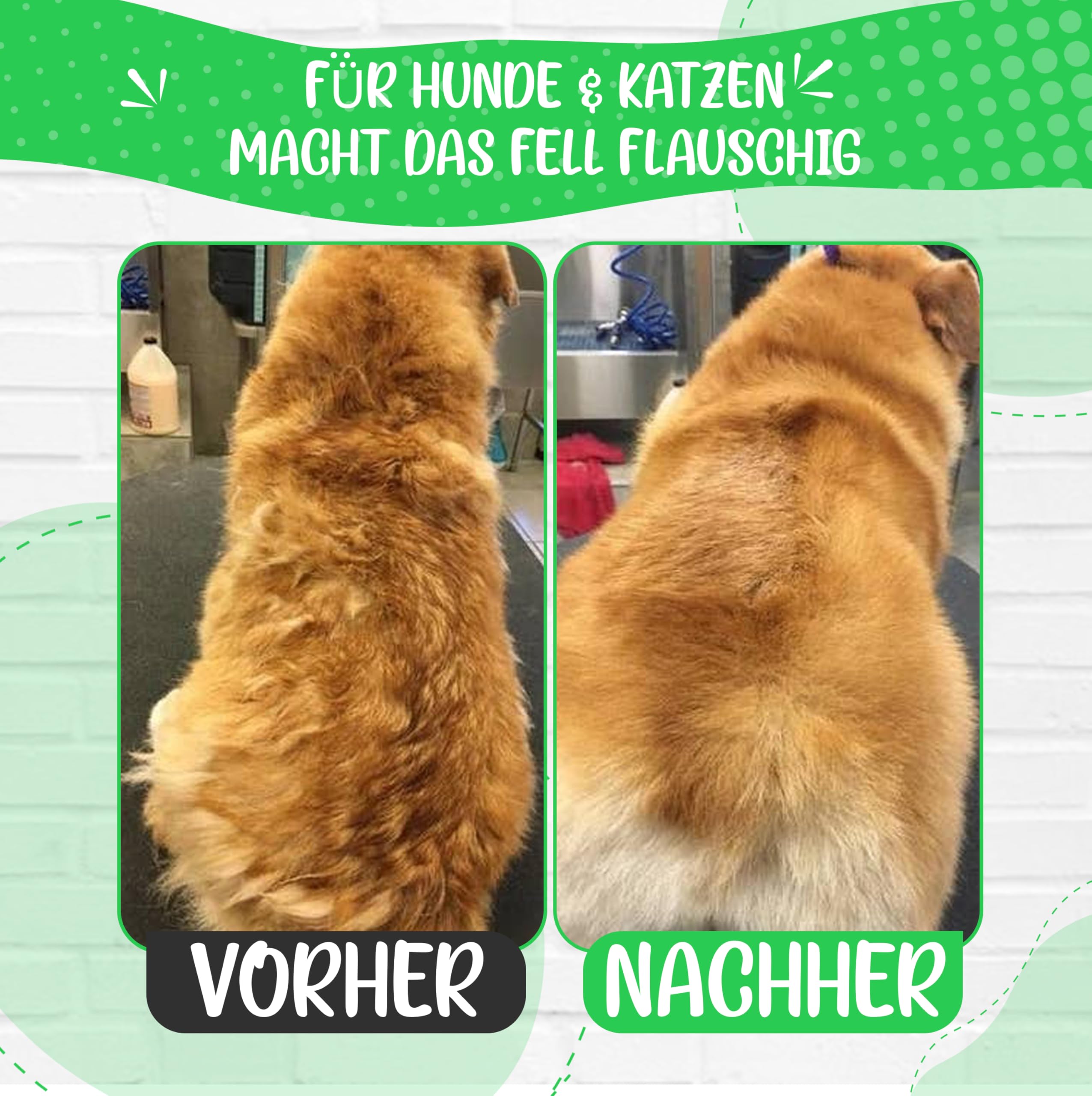 NEU! Zupfbürste für Hunde und Katzen mit Schutznoppen - Entfernt sanft Unterwolle, Verfilzungen & Knoten - Hundebürste für langhaarige Hunde, Cockapoo Pudelbürste zur tägliche Fellpflege Größe S