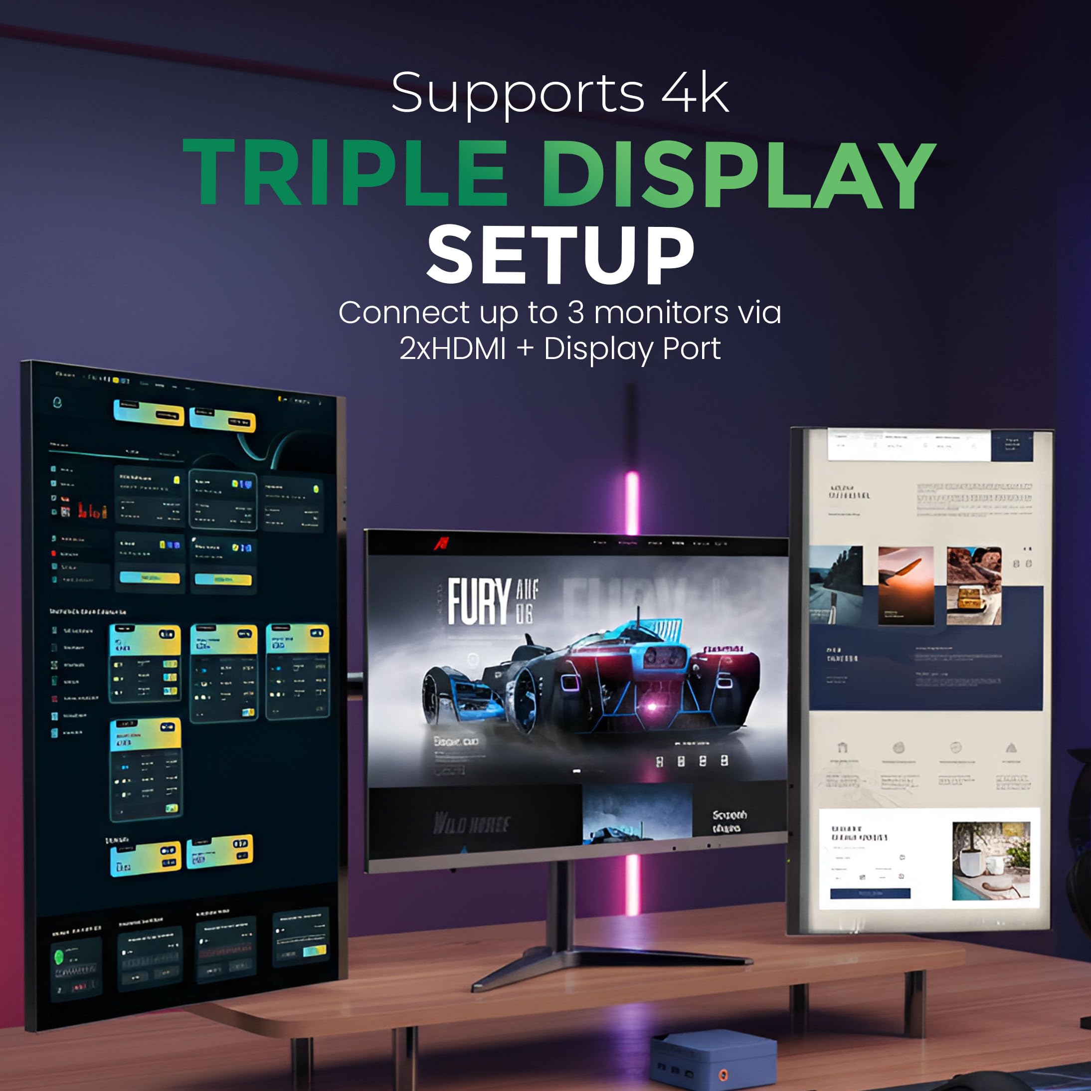 SKULLSAINTS Ash Mini PC – 13th Gen Twin Lake N150, 16GB LPDDR5, Triple Display (HDMI/DP), M.2 NVMe, WiFi 5, Bluetooth 5.2, USB 3.2, Ultra-Compact (13th Gen N150, 512, GB, Windows 11 Pro, 16, GB) image 4