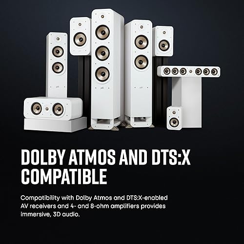 Miniatura 6 de Polk Signature Elite ES60 - Altavoz de pie, audio de alta resolución, compatible con Dolby Atmos y DTSX, tweeter de 1 pulg3 woofers de 6.5 pulg,